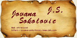 Jovana Sokolović vizit kartica